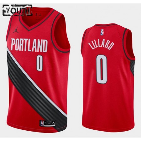 Dres Portland Trail Blazers Damian Lillard 0 2020-21 Jordan Brand Statement Edition Swingman - Dječji